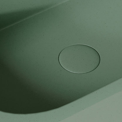 Voluto Seafoam Concrete Wall Hung Basin 650mm