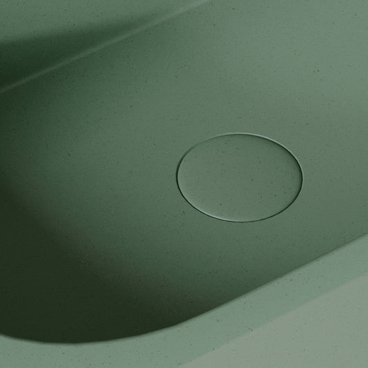 Voluto Seafoam Concrete Wall Hung Basin 650mm