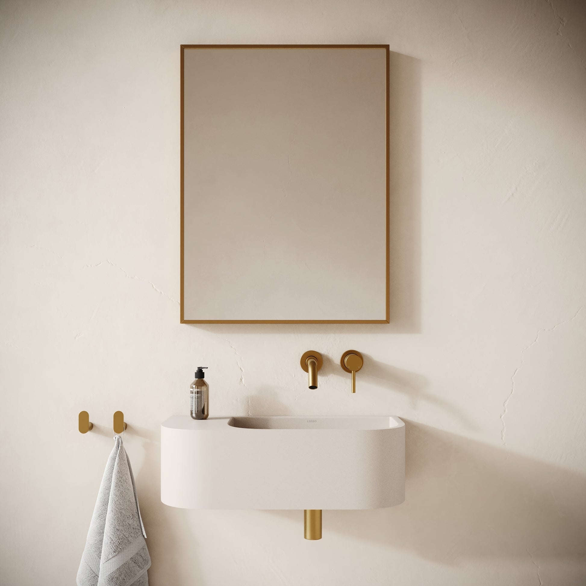 Voluto Shore Concrete Wall Hung Basin 650mm
