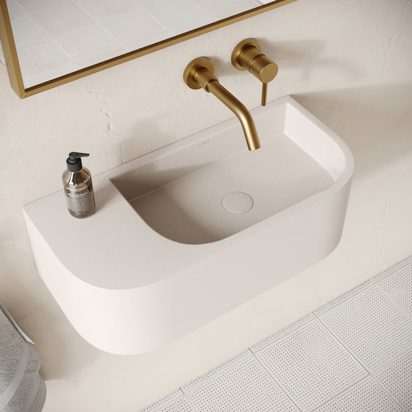 Voluto Shore Concrete Wall Hung Basin 650mm