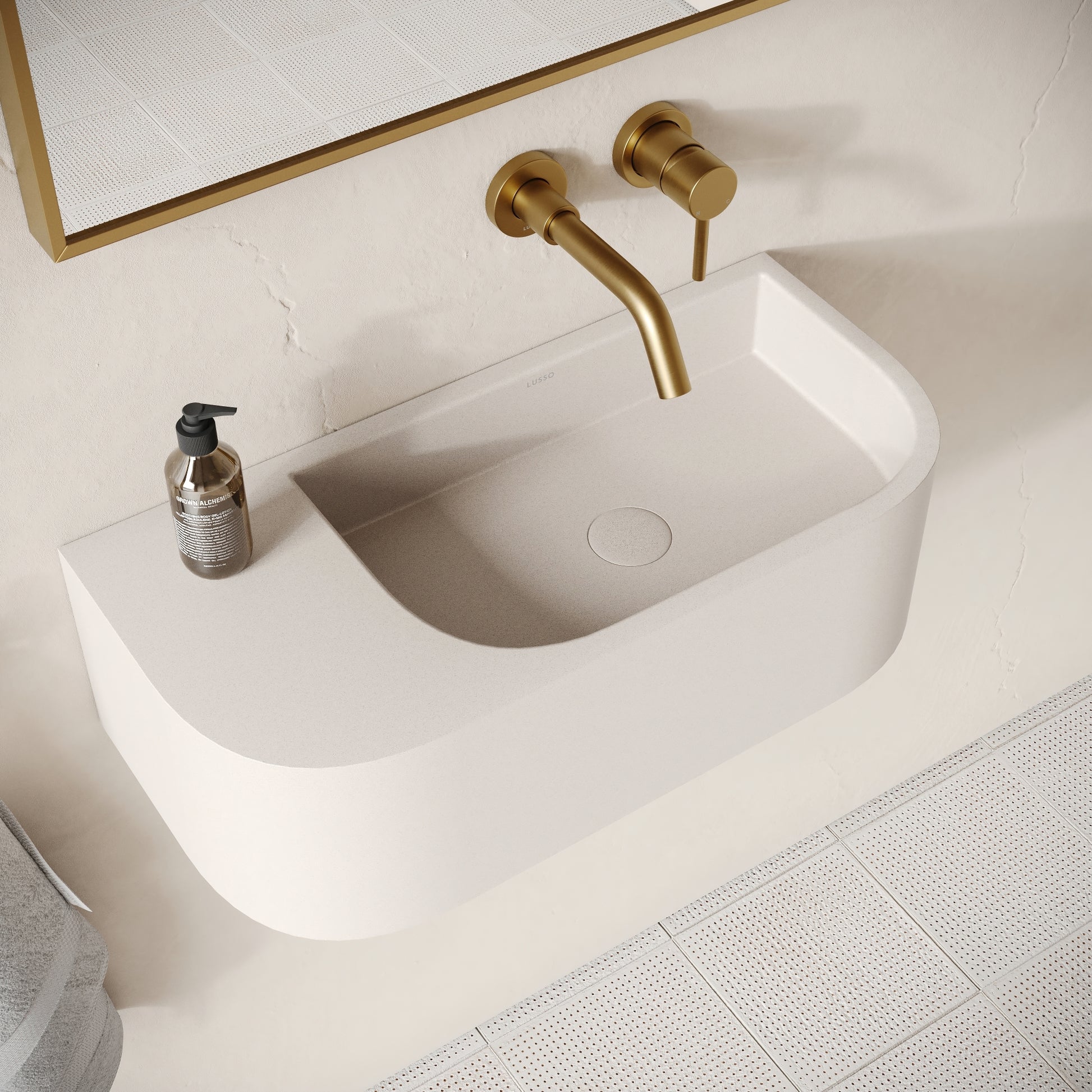 Voluto Shore Concrete Wall Hung Basin 650mm