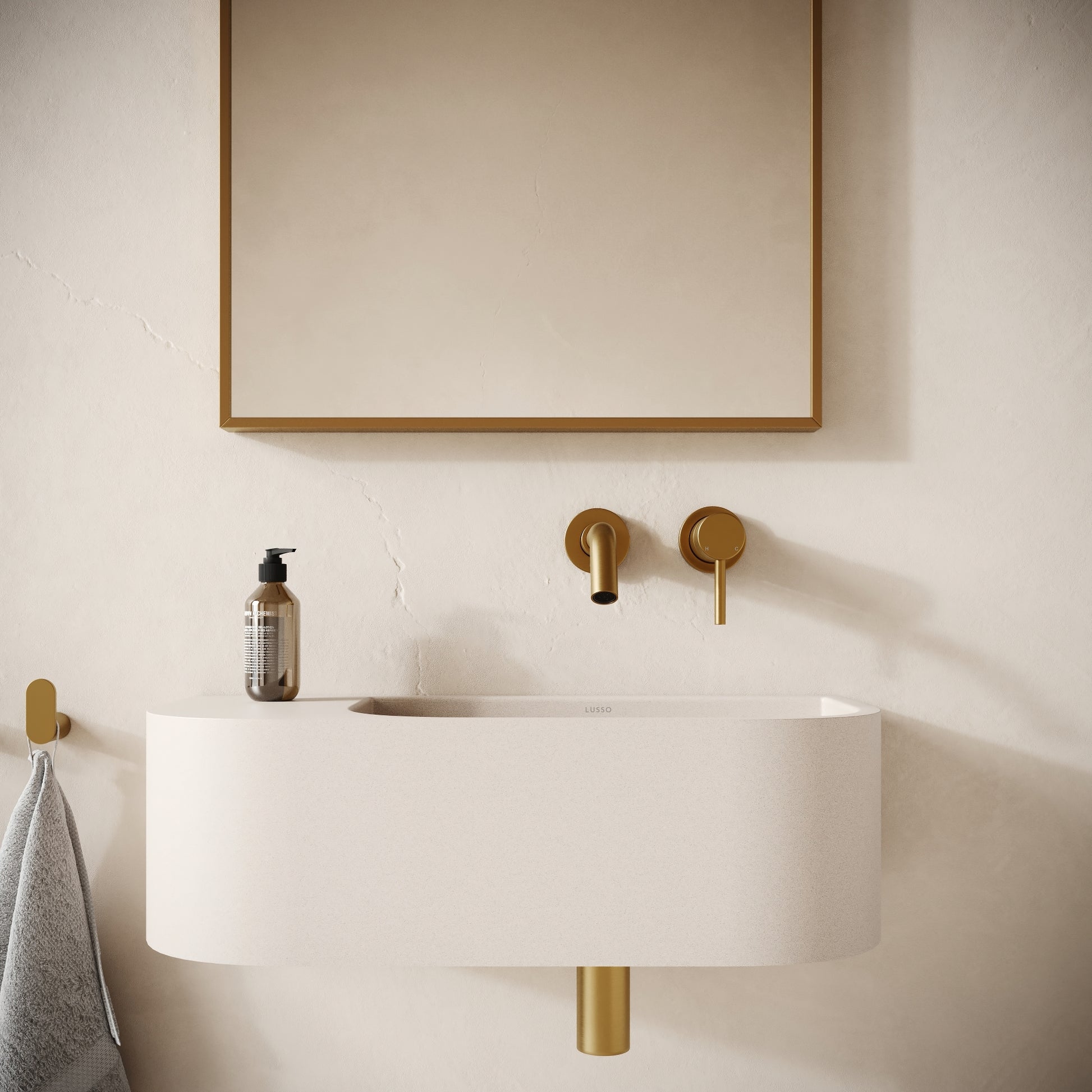 Voluto Shore Concrete Wall Hung Basin 650mm