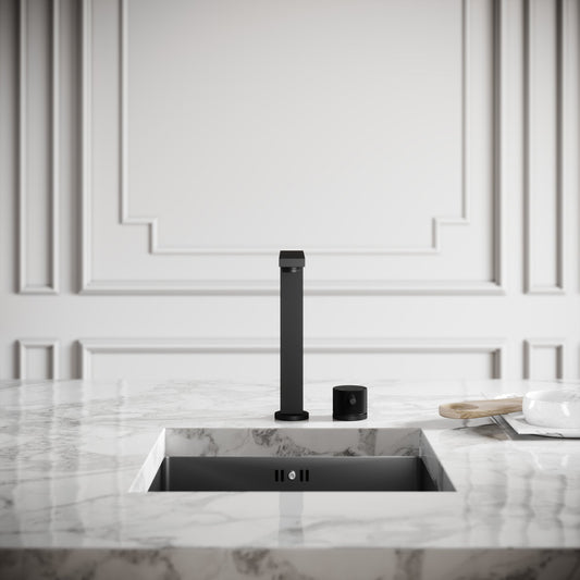 Vuito Modern Square Kitchen Tap Matte Black
