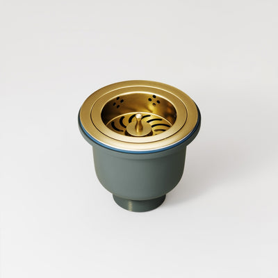 Windsor Brushed Gold Kitchen Basket Strainer Waste Kit