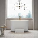 Zen Freestanding Japanese Soaking Bath with Step 1350mm
