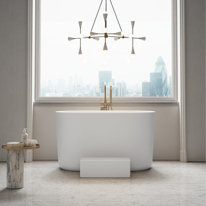 Zen Freestanding Japanese Soaking Bath with Step 1350mm