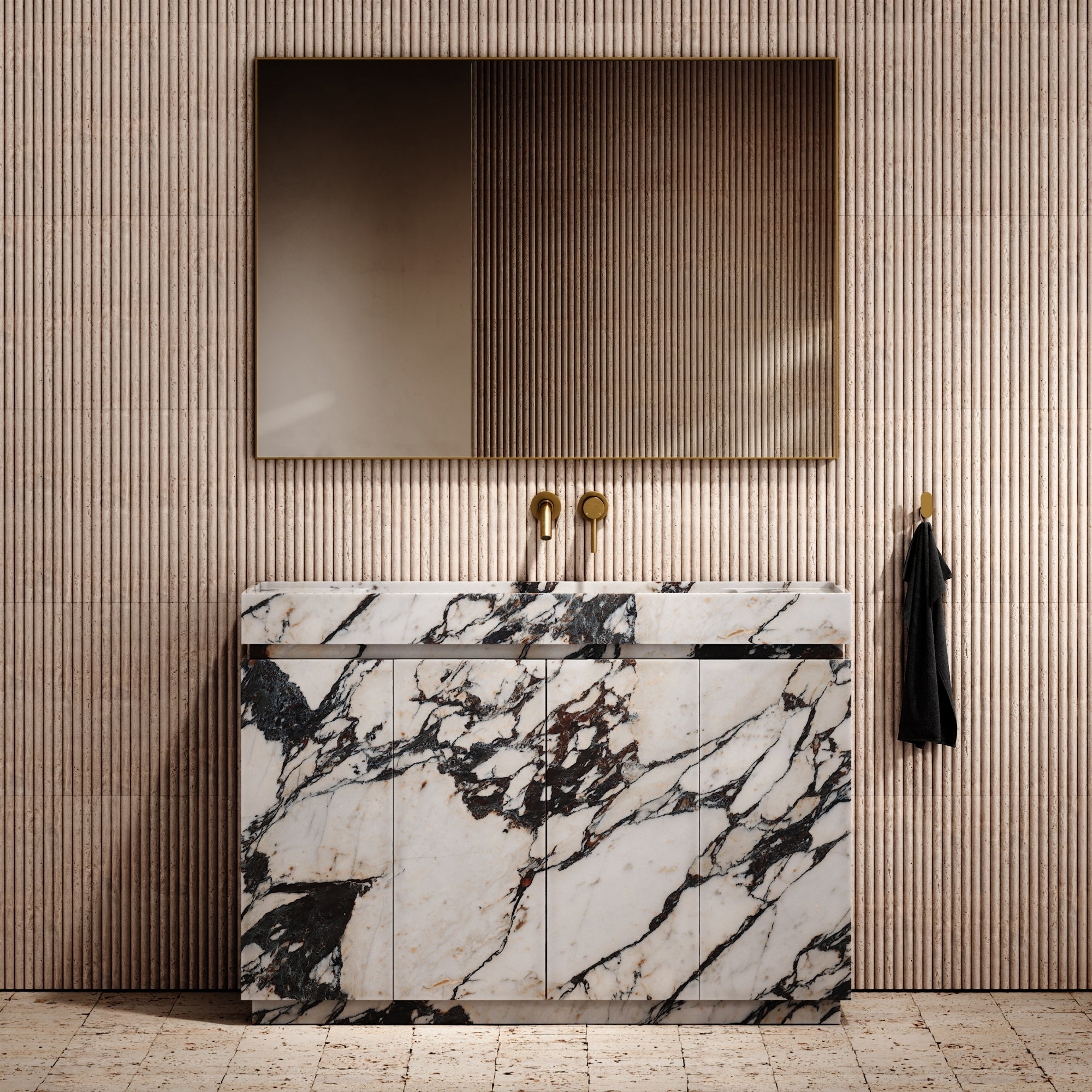 Artista Calacatta Viola Marble Bathroom Vanity Unit 1200mm - LUSSO