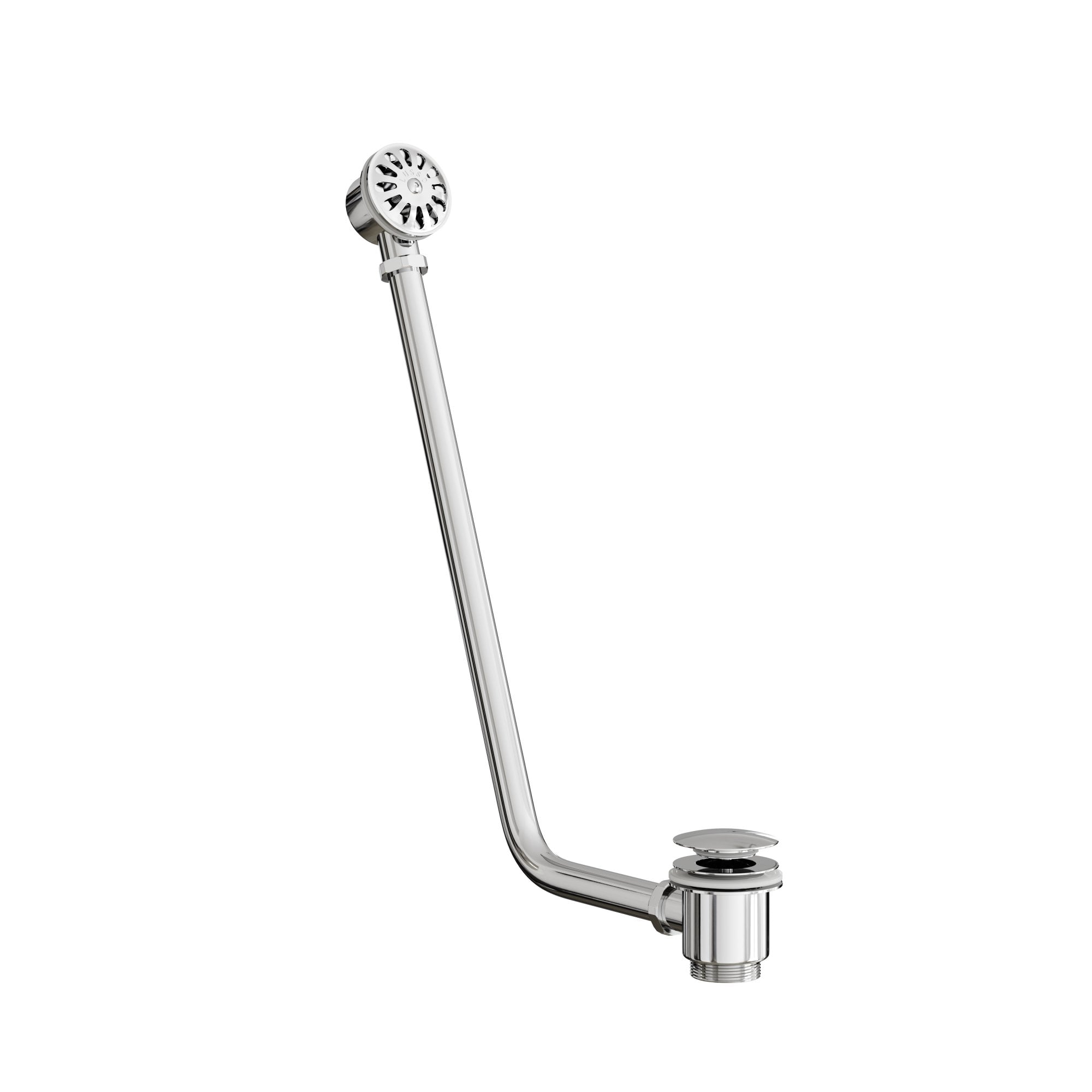 Low Profile Exposed Bath Overflow Waste Kit Chrome - LUSSO