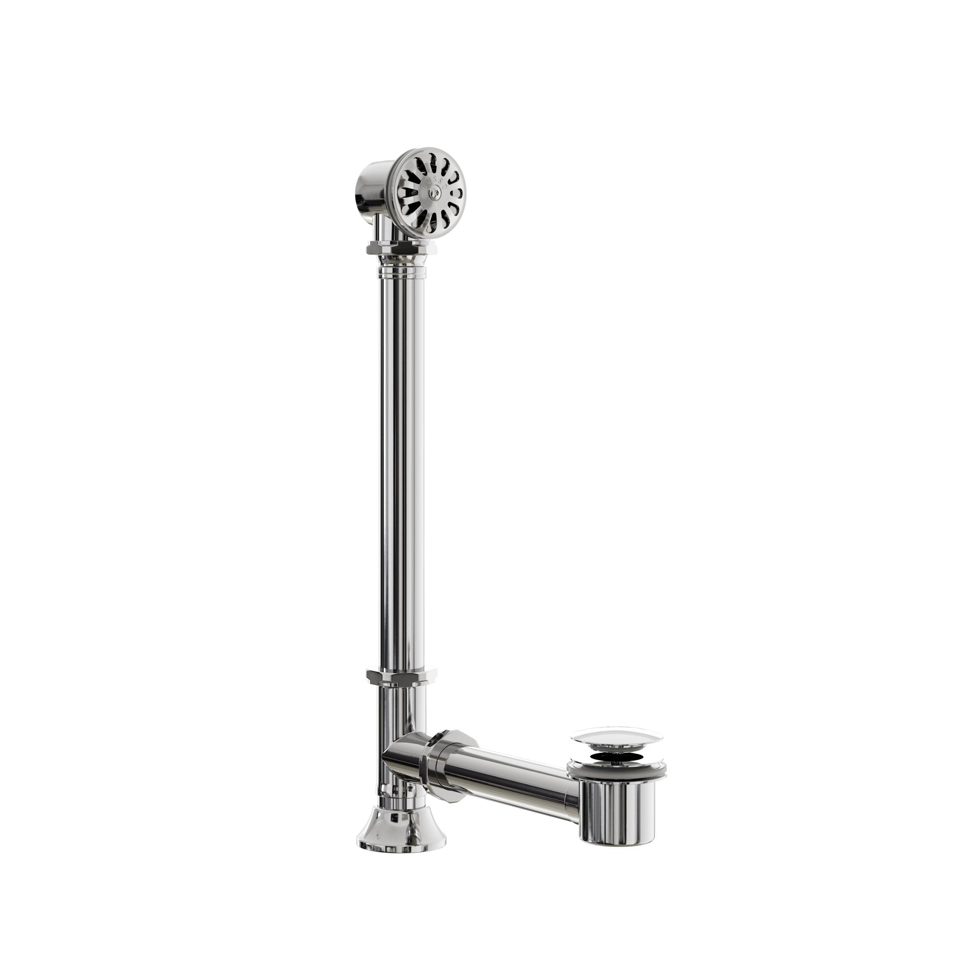 Universal Exposed Bath Overflow Waste Kit Chrome - LUSSO