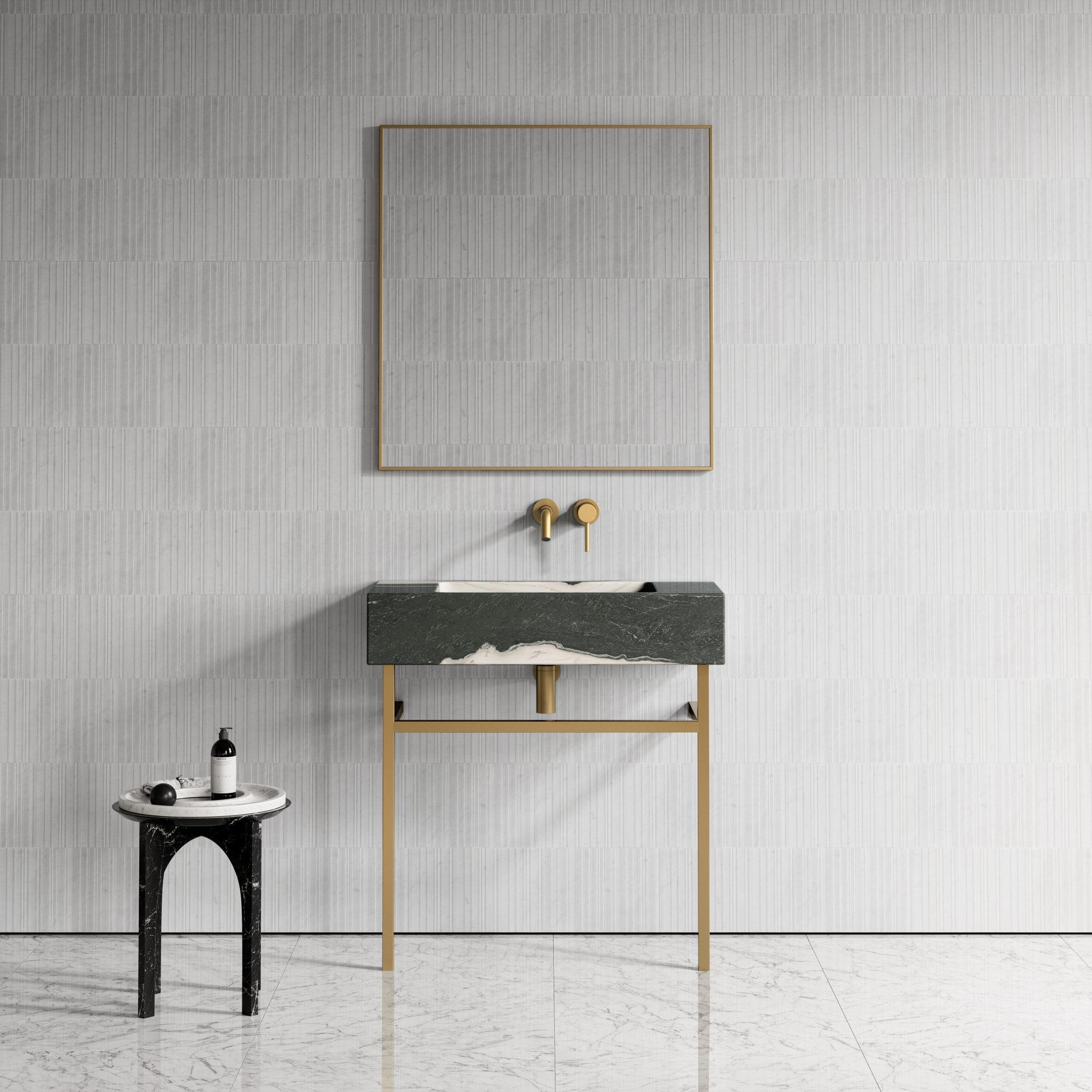 Vernante Vanity Unit with Panda Marble Basin 800 mm - LUSSO